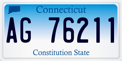 CT license plate AG76211
