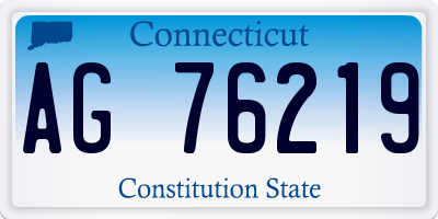 CT license plate AG76219