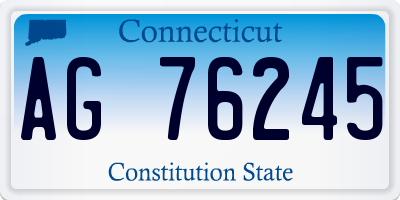 CT license plate AG76245