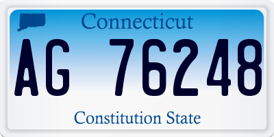 CT license plate AG76248