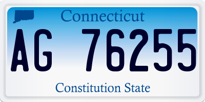 CT license plate AG76255