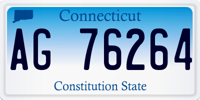 CT license plate AG76264