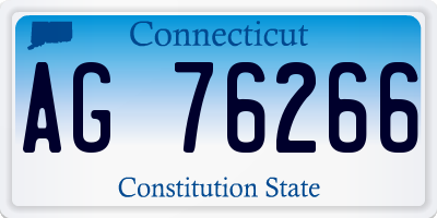 CT license plate AG76266