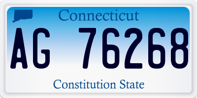 CT license plate AG76268
