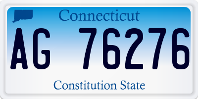 CT license plate AG76276