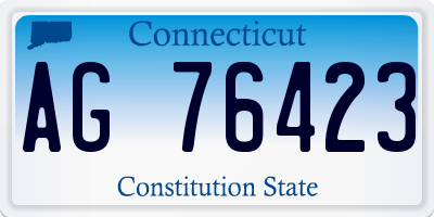 CT license plate AG76423