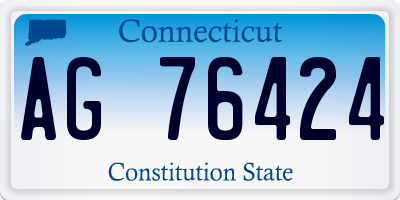 CT license plate AG76424
