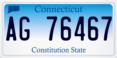 CT license plate AG76467