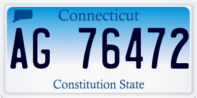 CT license plate AG76472