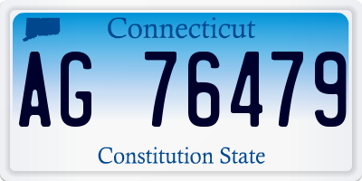CT license plate AG76479