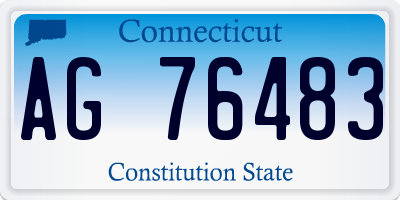 CT license plate AG76483