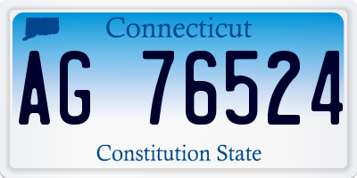 CT license plate AG76524