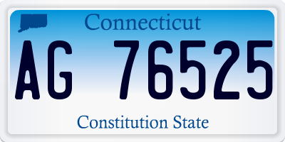 CT license plate AG76525
