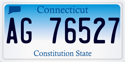 CT license plate AG76527