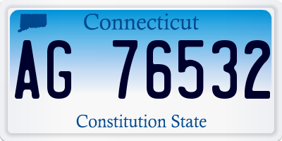 CT license plate AG76532
