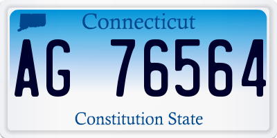 CT license plate AG76564