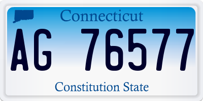 CT license plate AG76577