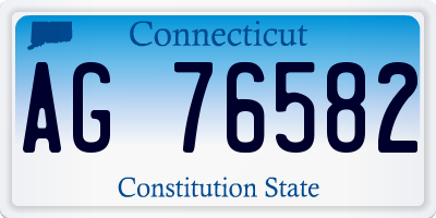 CT license plate AG76582