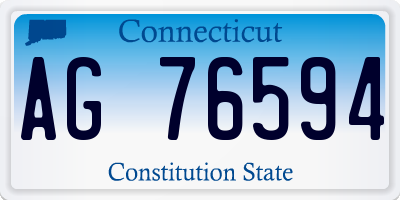 CT license plate AG76594