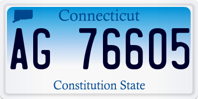 CT license plate AG76605