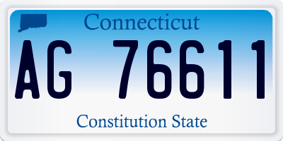 CT license plate AG76611