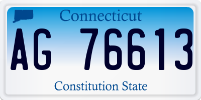 CT license plate AG76613