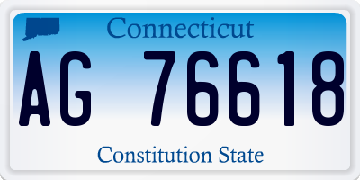 CT license plate AG76618