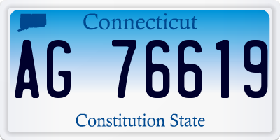 CT license plate AG76619