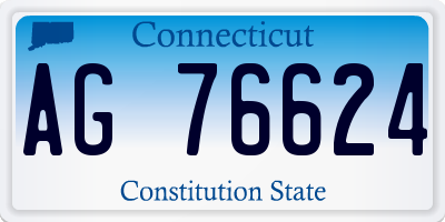 CT license plate AG76624