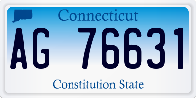 CT license plate AG76631