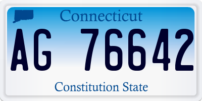 CT license plate AG76642