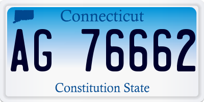 CT license plate AG76662