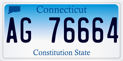 CT license plate AG76664