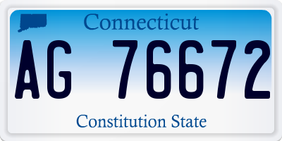 CT license plate AG76672