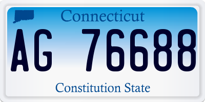 CT license plate AG76688