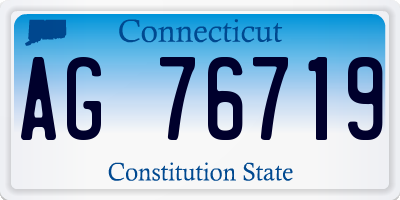 CT license plate AG76719