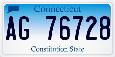 CT license plate AG76728