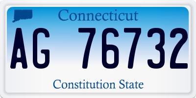 CT license plate AG76732