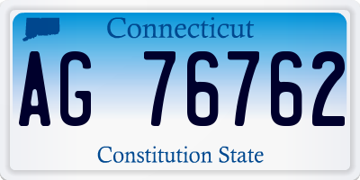 CT license plate AG76762