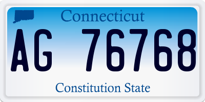 CT license plate AG76768