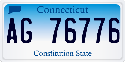 CT license plate AG76776