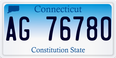 CT license plate AG76780