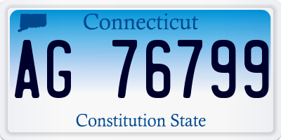 CT license plate AG76799