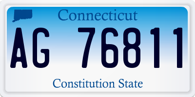 CT license plate AG76811