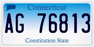 CT license plate AG76813