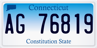 CT license plate AG76819