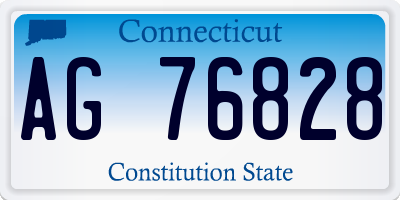 CT license plate AG76828