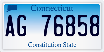 CT license plate AG76858