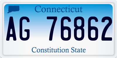 CT license plate AG76862
