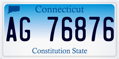 CT license plate AG76876